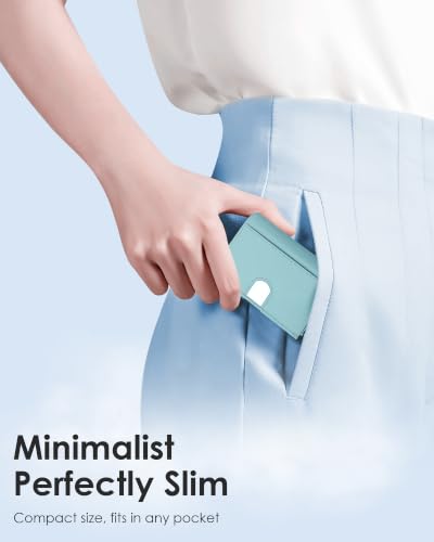 Image of RFID Wallet Women, Small Slim Trifold Wallet Anti-Theft Pop up Card Holder