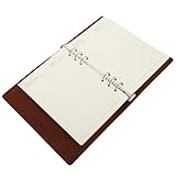 jojofuny Terminplaner A5 Loseblatt Notizblock Pu Kunstleder Braun Abnehmbar Büro Notizbuch Konferenzplaner für Schule und Büro