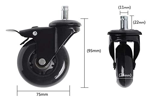 Roulette pivotante avec verrou double roulement roue universelle meuble