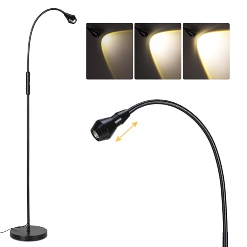 SUNMORY Adjustable LED Beam Floor Lamps for Living Room, Reading Lamp with Flexible Gooseneck...