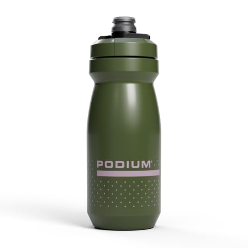 CAMELBAK Podium - Botella de agua para bicicleta de 21 onzas, botella fácil de apretar, se adapta a la mayoría de jaulas de bicicleta, helecho profundo