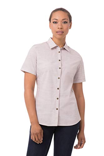 Chef Works Women's Havana Shirt, Taupe, X-Large