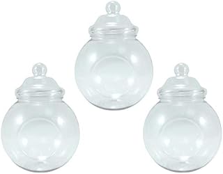 Kitchen Storage Jars. Set of 3 Large Plastic Cookie Style Jars with Screw on lids. for Biscuits, Sweets, Pasta, Dry Goods, Tea and More.