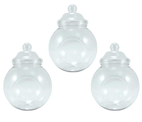 Cocina. Juego de botes de almacenamiento tarros grandes de plástico Cookie estilo con tornillo de tapas. Para galletas, caramelos, pasta, Dry Goods, té y más.