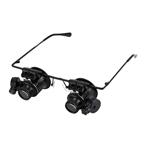 Preisvergleich Produktbild IPOTCH Kopfmontierte 20x Lupen LED Lampe Uhrmacher Schmuck Reparaturwerkzeuge
