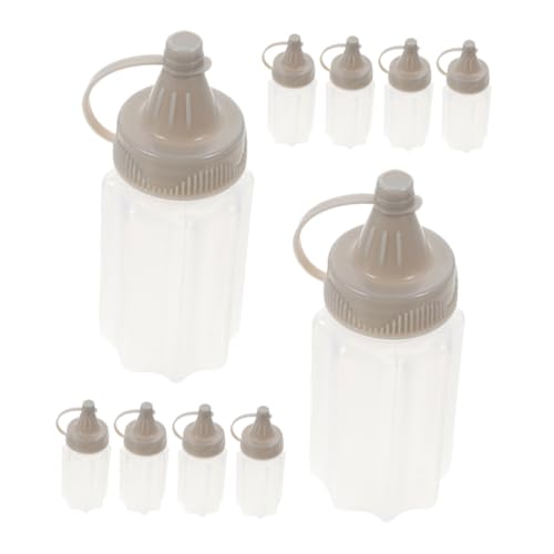 Alipis 12Pcs Mini Squeeze Bottles for Sauces Condiment Dispenser with Leakproof Lid Travel Friendly Small Plastic Ketchup and Dressing Containers for Bbqs and Lunches
