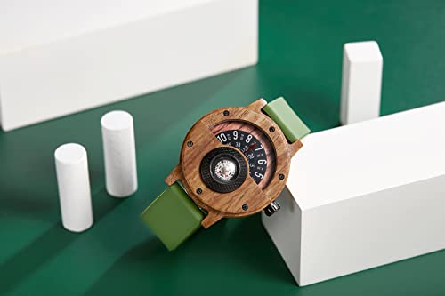 Mens-Wooden-Watches-Old-Fashioned-Wristwatches-Compass-Turntable-Mens-Wooden-Watch-Lightweight-Handmade-Wrist-Watches-Analog-Quartz-Wood-Watches-with-Gift-Box-for-Men-Family-Friend-Birthday-Wedding-Gi