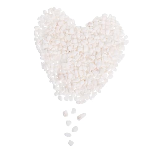 Levemolo 天然装飾石 剛白玉砂 魚槽用砂利 水槽用装飾石 自然な川石 水草鉢底材 多用途観賞魚タンクグラベル