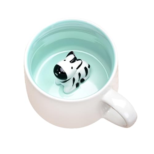 Soulnioi Bonita taza de café de cerámica 3D con asa, figura de animal hecha a mano, taza de cerámica para café, té, leche, regalo para cumpleaños, graduación, San Valentín, bodas (cebra) Soulnioi Bonita taza de café de cerámica 3D con asa, figura de animal hecha a mano, taza de cerámica para café, té, leche, regalo para cumpleaños, graduación, San Valentín, bodas (cebra)