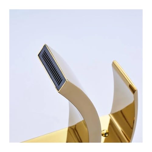 Mitigeur lavabo cascade carrée en laiton or avec commande à levier unique - 5