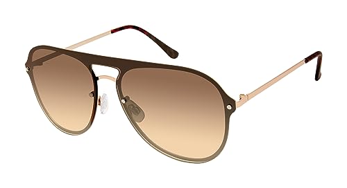 Image of Rocawear mens R1522 Stainless Metal Shield Uv400 Protective Aviator Pilot Sunglasses. Gifts for Men With Flair, 150 Mm Aviator Sunglasses