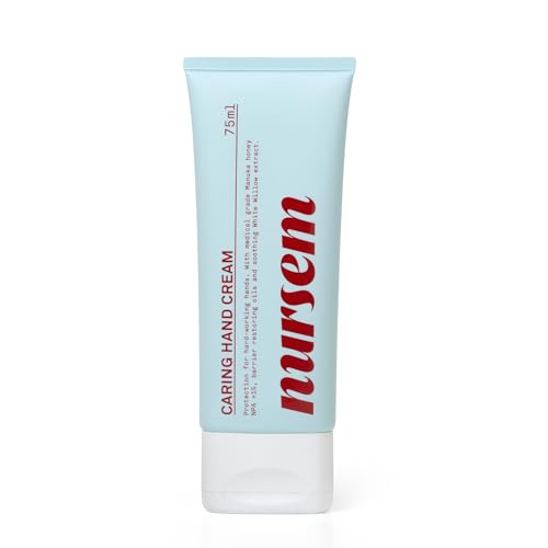 Nursem Caring Hand Cream - 75ml Fast-Absorbing Moisturising Hand Cream for Dry Sore Sensitive or Over-Washed Hands Soothes Protects & Nourishes Travel Size Dermatologically Tested Bergamot