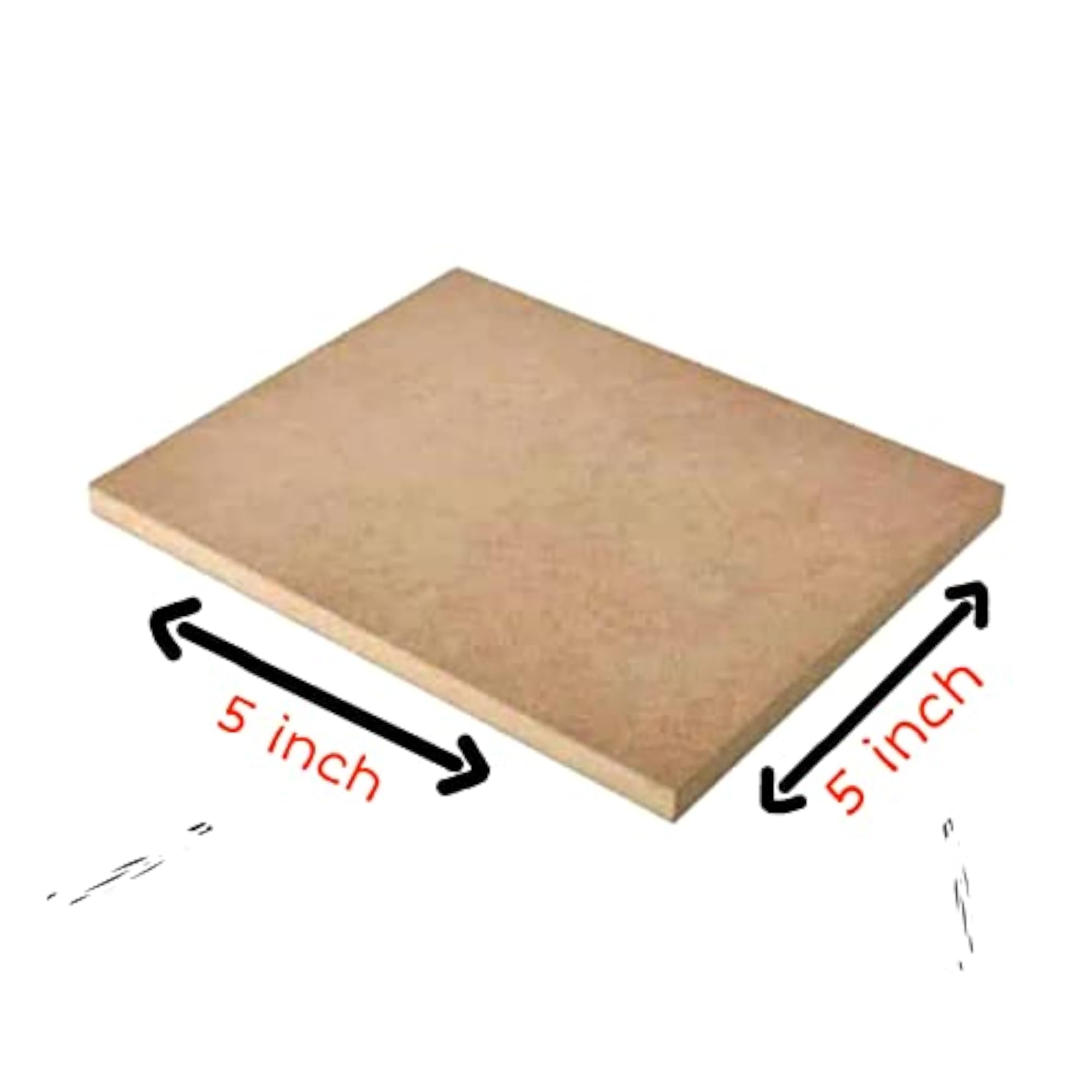 ORMANGO 5 Inch Square MDF Board Wood Sheets for Art and Craft