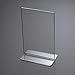 HIIMIEI Acrylic Sign Holder 8.5 x 11: Table Menu Display Stand, Clear Plastic 8.5x11 Double Sided Picture Frames for Desk Display(6 Pack)