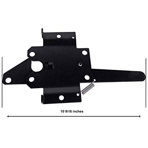 Wood Gate Hinges (Traditional), Latch - Wood Fence Single Gate Kit, 8" Strap Gate Hinges, Gate Latch Opens From Both Sides - Wood Gate Hardware Black #TOP2