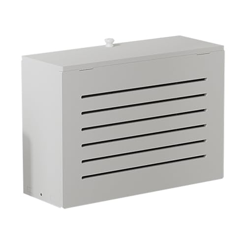 Cubierta de radiador blanca pequeña en mdf y mueble de calefacción con ventilación