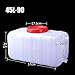 WAZHOU Water Storage Rectangular Water Tank White Plastic Storage Container Food Grade PlasticOutdoor Portable(45L)