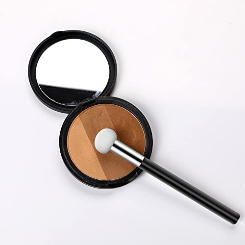 6 Pcs Foundation Sponge Powder Brush Makeup Puff Sponge with Handle Mushroom Makeup Sponges Concealer Sponge Makeup Brush Eye Makeup Applicator Eyeshadow Brushes for Women Girls (Black) - Image 3
