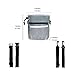 SunGrow Dog Travel Pouch, Training Bag for Treats, Kibbles, Toys & Accessories, Gray, Multiwear and Weather-Proof, 1 Pouch with Adjustable Shoulder Strap and Waist Belt