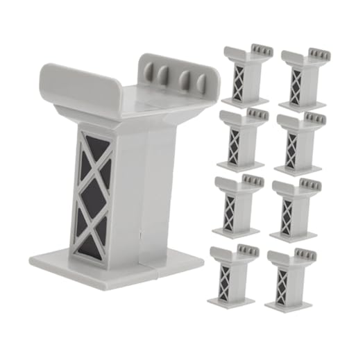 BRIGHTFUFU 9Pcs Train Bridge Support Railway Support Accessories for Train Track Play Enhance Stability Imagination with Decorative Bridge