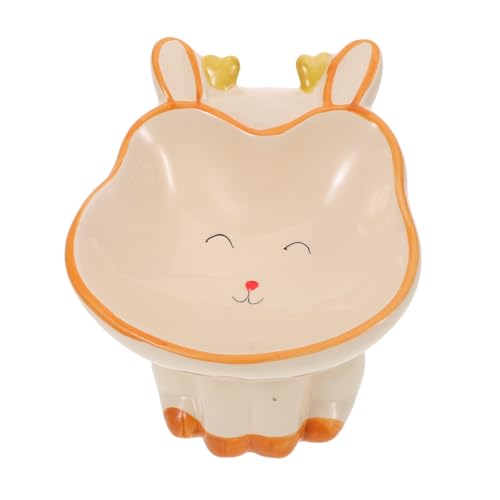 Gamelle céramique chat robuste avec support fixe pour petits animaux