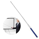Retractable Teacher Pointer ??.?'', Pointer Stick with ?????? Smooth Sensitive Tablet Pen Stylus Pen, Teacher Coach Presenter Pointer Blue