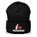 I Love Muhammad Hat (Embroidered Cuffed Beanie) Black