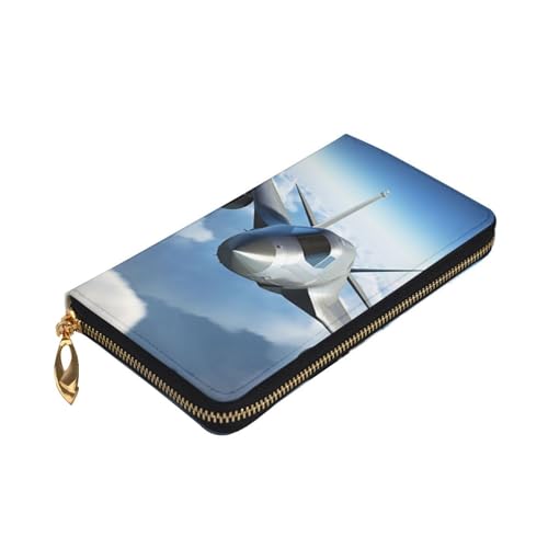 Flying Airplane Wallet For Women Men Clutch Rfid Blocking Leather Wallets Large Capacity Purse Credit Card Holder Money Case With Zipper Phone Holder Long Travel Purse3