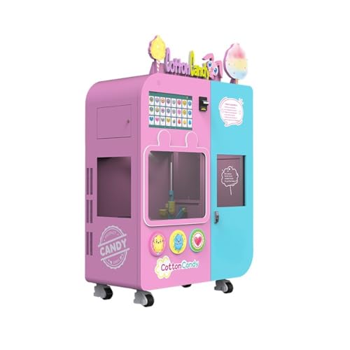 Automatic Cotton Candy Vending Machine with User-Friendly Touch Display, Efficient Heating Process, Transparent Operating Window, Streamlined Self-Service Workflow, and Commercial-Grade Construction