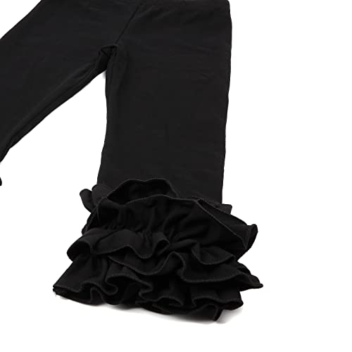 Image of HOOLCHEAN Baby Toddler and Little Girls Cotton Ruffle Leggings