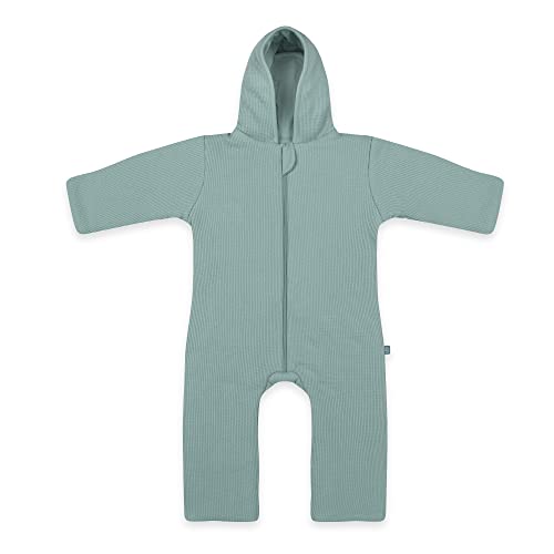 emma & noah Premium Baby Overall mit Kapuze, flauschig weich & Atmungsaktiv, Bio-Baumwolle, OEKO-TEXT Zertifiziert (Essential Mint, 86/92) Cover