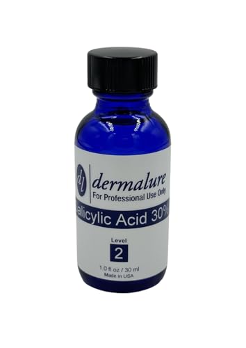Dermalure Salicylic Acid Peel 30% - 1oz (30ml) - Ideal for Acne, Hyper-pigmentation & Premature Aging - Unclogs Pores & Evens Skin Tone - Face Peel for Oily/Combination Skin