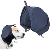 RoBeKaU 犬 イヤーマフ 防音 多機能 犬用防音 犬用 犬 スヌード 猫 ネックウォーマー 被り物 ペットウェア 落ち着かせる 調整可能 騒音低減 取り外し可能 洗える 犬耳カバー おしゃれ 花火/雷/掃除機/建築騒音 (ブルー,S)