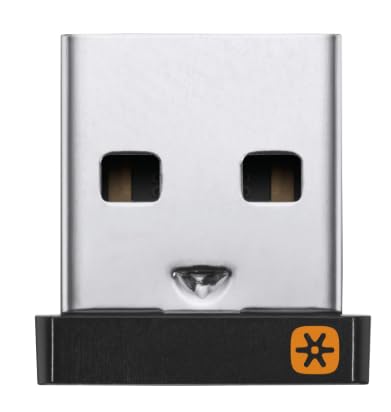 Unifying Receiver OG for Works with Any Logitech Product That Display The Unifying Logo (Orange Star, Connects up to 6 Devices) USB Unify Dongle