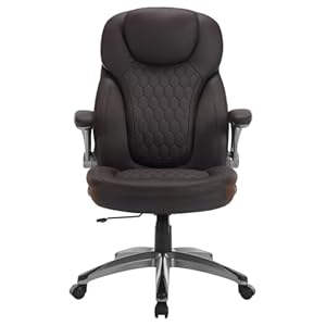 WOLTU Bureaustoel, ergonomisch, managersstoel met hoofdsteun, armleuningen, draaistoel met wielen, bureaustoel, in hoogte verstelbaar, armleuningstoel, draaibaar, kunstleer, #2675