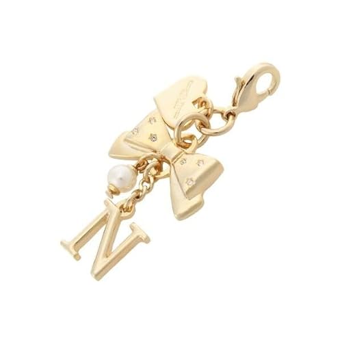 [Samantha Thavasa petit choice] [サマンサタバサプチチョイス] リボンイニシャルファスナーチャーム(N) ゴールド FREE