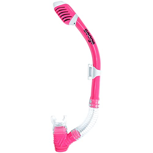 Seago Kids Dry Top Snorkel Tube Comfortable Mouthpiece One-Way Purge Valve for Pool Open Water Scuba Lap Swimming Swimmer Training Diving Snorkeling