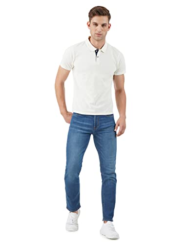 Image of INKD Men's Stretchable Regular Fit Contrast Stitch Jeans