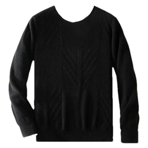 Fall/Winter Men's Round Neck Loose Thick Solid Color Casual Sweater Business Casual Bottoming Sweater3