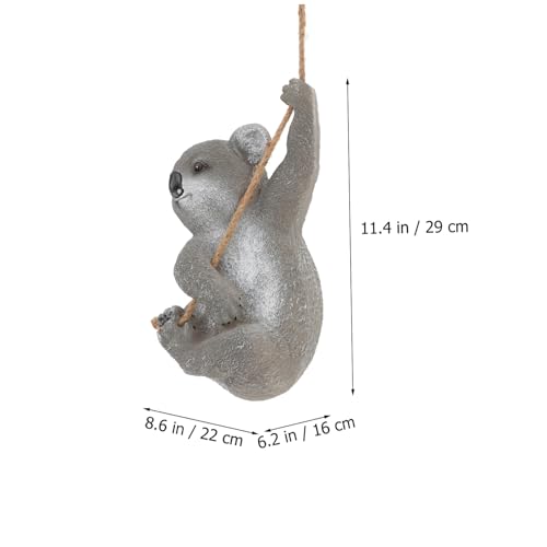 Koala de jardin en résine : statue décorative résistante aux intempéries