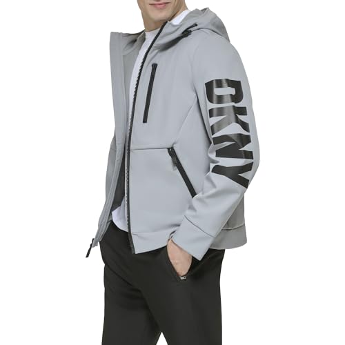 Image of DKNY Men's Hooded Logo Softshell Jacket
