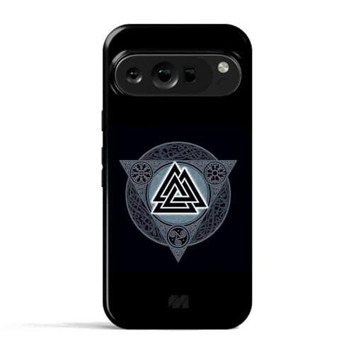 Image of MILLION CASES Valknut Radiance Crystal Case for Google Pixel 8a, Google Pixel 8a Back Cover Case(2024) - PC | Midnight Black