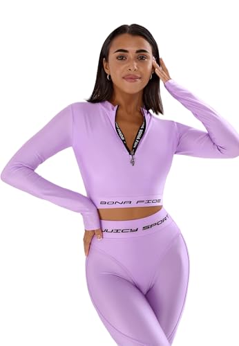 Bona Fide Workout-Tops für Damen kurz/langärmelig Kompressionsshirt atmungsaktiv enganliegend bauchfreies Top für Fitnessstudio Laufen Yoga X-Klein