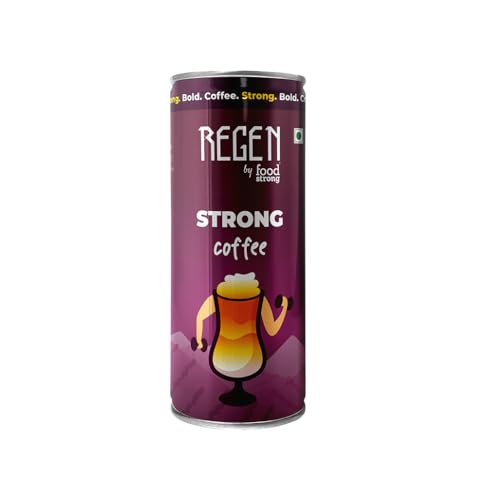 Image of REGEN Strong Coffee - Refreshing Ready-to-Drink Flavoured Milk Coffee, 250 ml Can