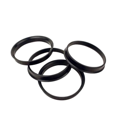Espaciador Rueda Cuñas 4 anillos centrado para cubo rueda coche espaciador central para orificio color negro diámetro exterior 74.1 mm interior de 72.6