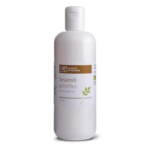 Classic Ayurveda Aceite de sésamo orgánico madurado, 0,5 l