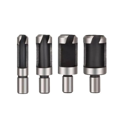 Foret à liège et coupe-bouchon en bois pour perceuse à main, lot de 4 outils coniques de perçage
