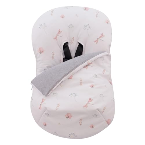 JYOKO KIDS Funda + Saco para portabebés y capazo Bebé Impermeabilizado en su interior, Algodón Orgánico (Dragonfly, Algodon)