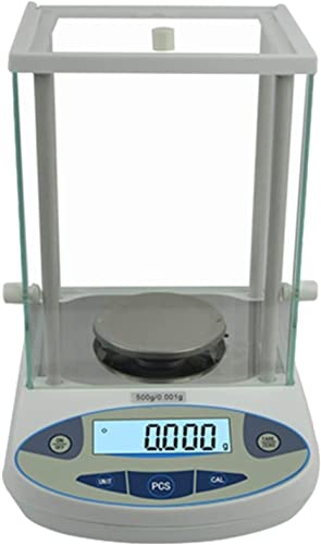 Cyfrowa precyzyjna waga elektroniczna, waga analityczna, wysoka dokładność 0,001 G, z przednią szybą szklaną, do apteki, sklepu jubilerskiego i zakładów chemicznych, 500 G/0,001 G ()