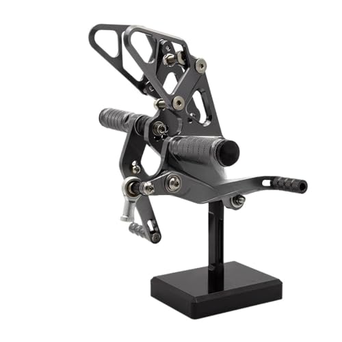 Cale pied moto arrière en aluminium CNC de haute précision coloris gris